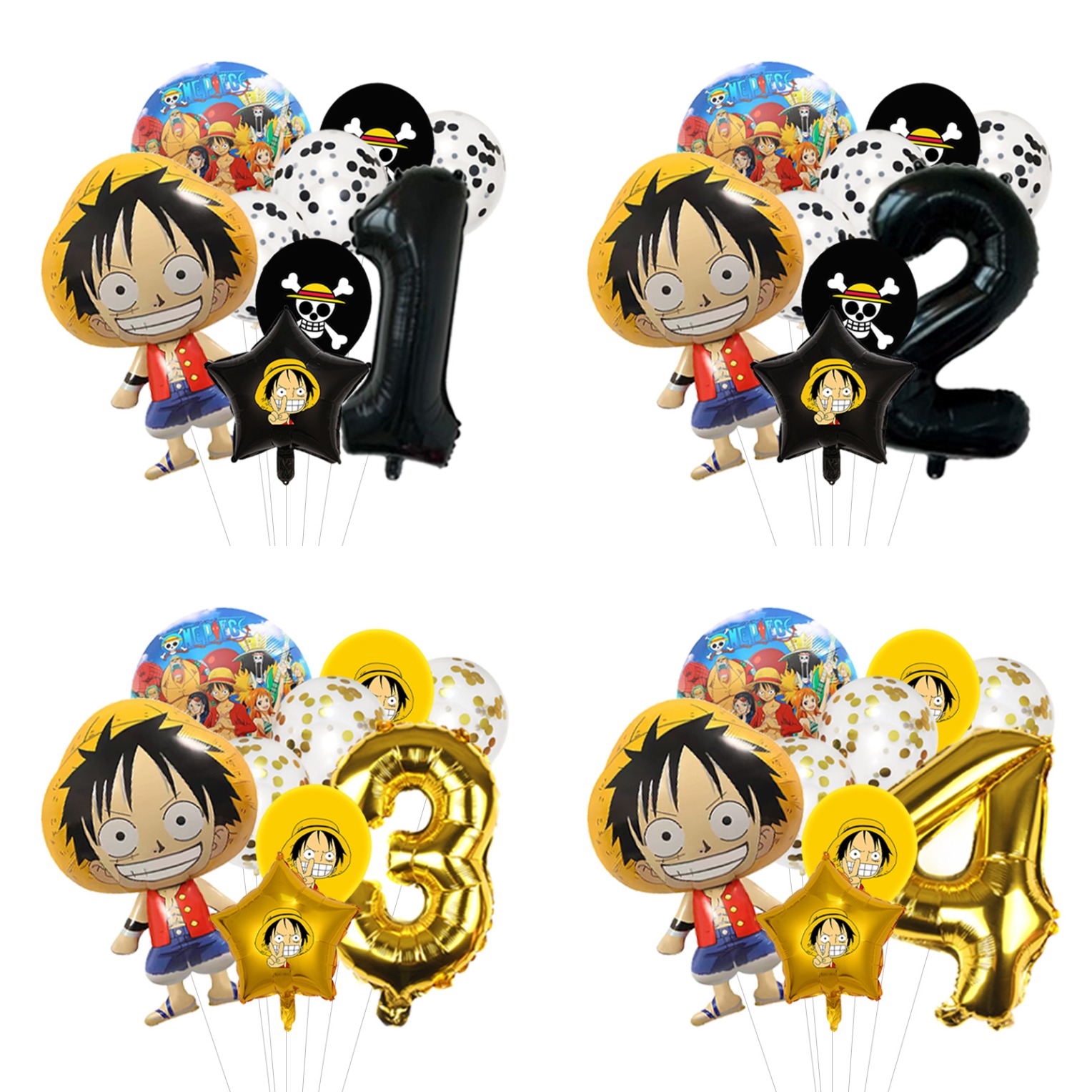 Photo Booth Prop - One Piece Birthday Balloon Kit Luffy