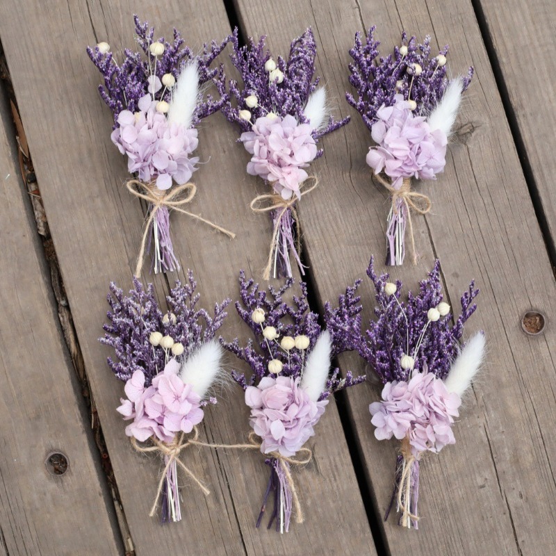 Wedding Favor Box - Boho Mini Dried Flower Bundle Set,