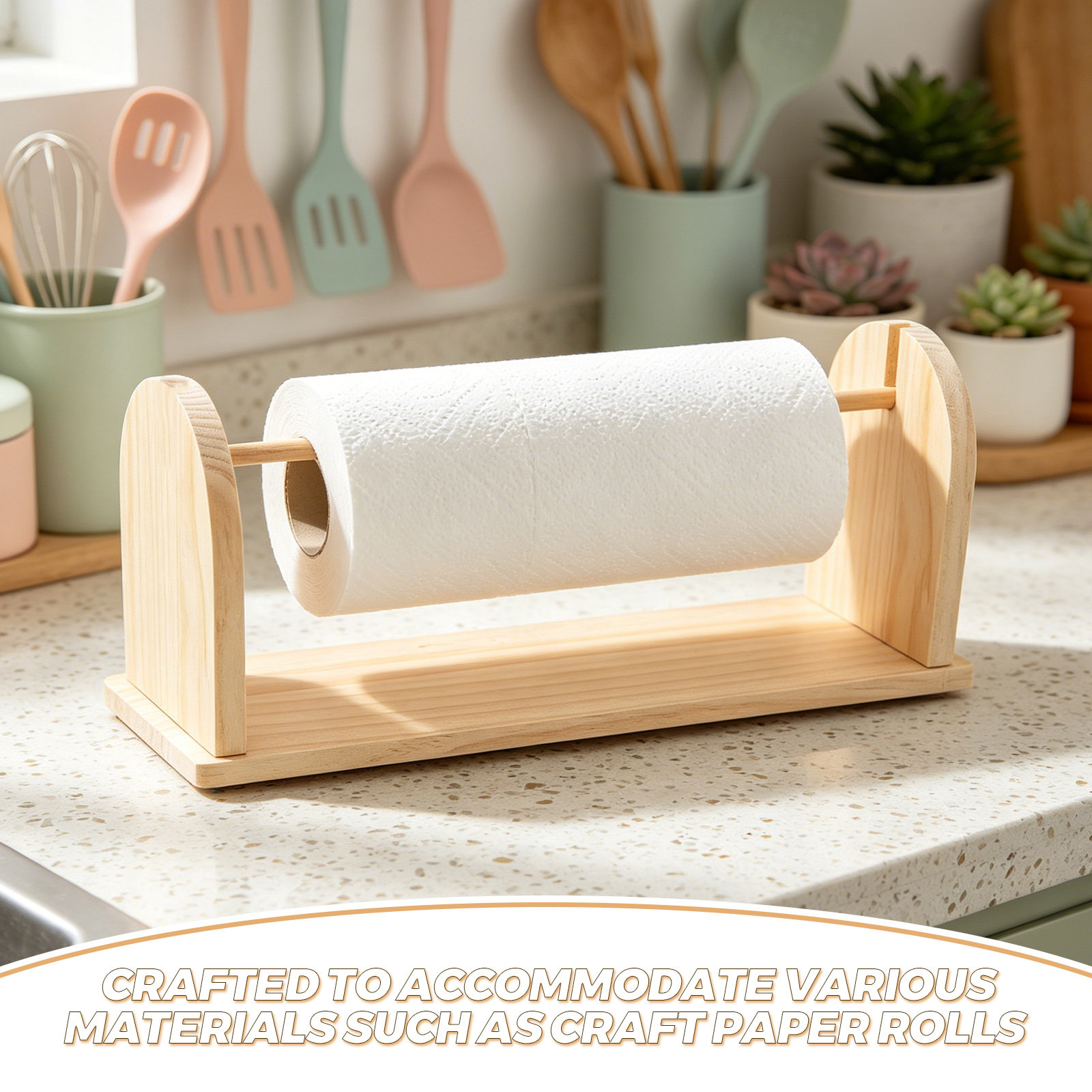 Wooden Tabletop Paper Roll Hol - Papercraft Supply Ribbon review and price