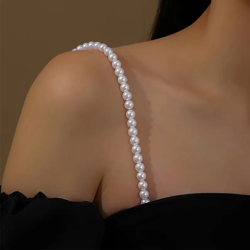 Faux Pearl Bra Shoulder Decora - Wedding Dress Supply review and price