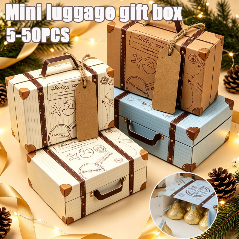 5-50PCS Mini Suitcase Gift Box - Wedding Favor Box review and price