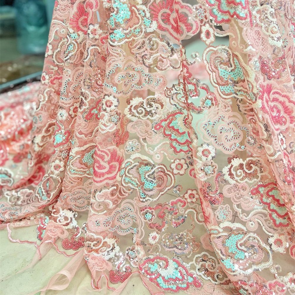 2 Yds/lot 130cm Wide Pink Purp - Wedding Dress Supply review and price