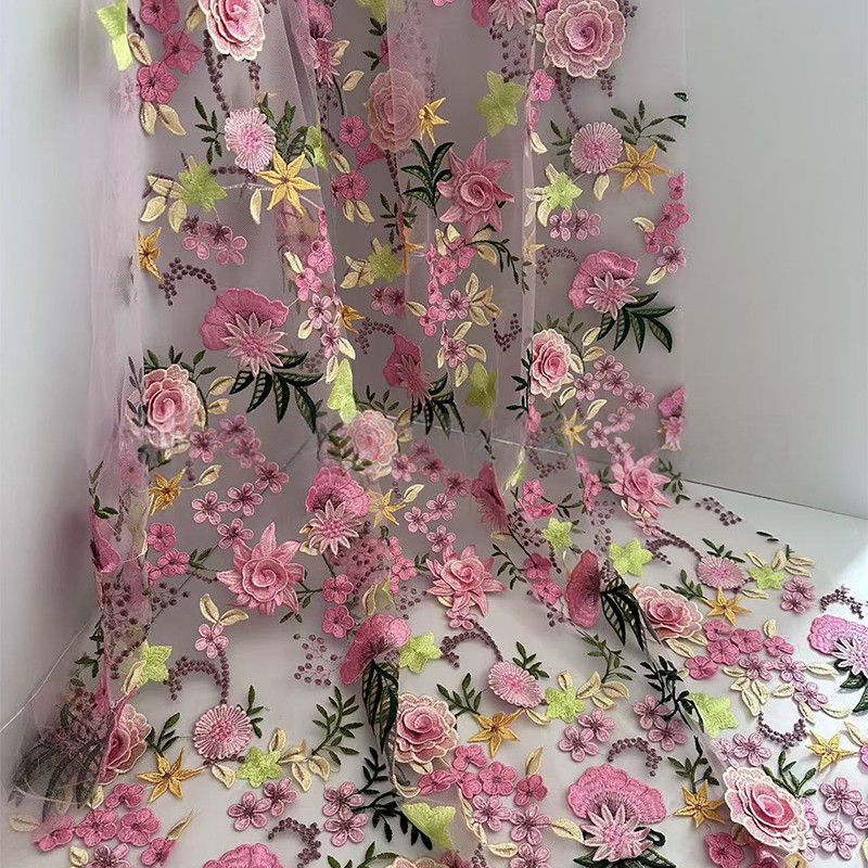 90x130cm 3D Floral Embroidered - Wedding Dress Supply review and price