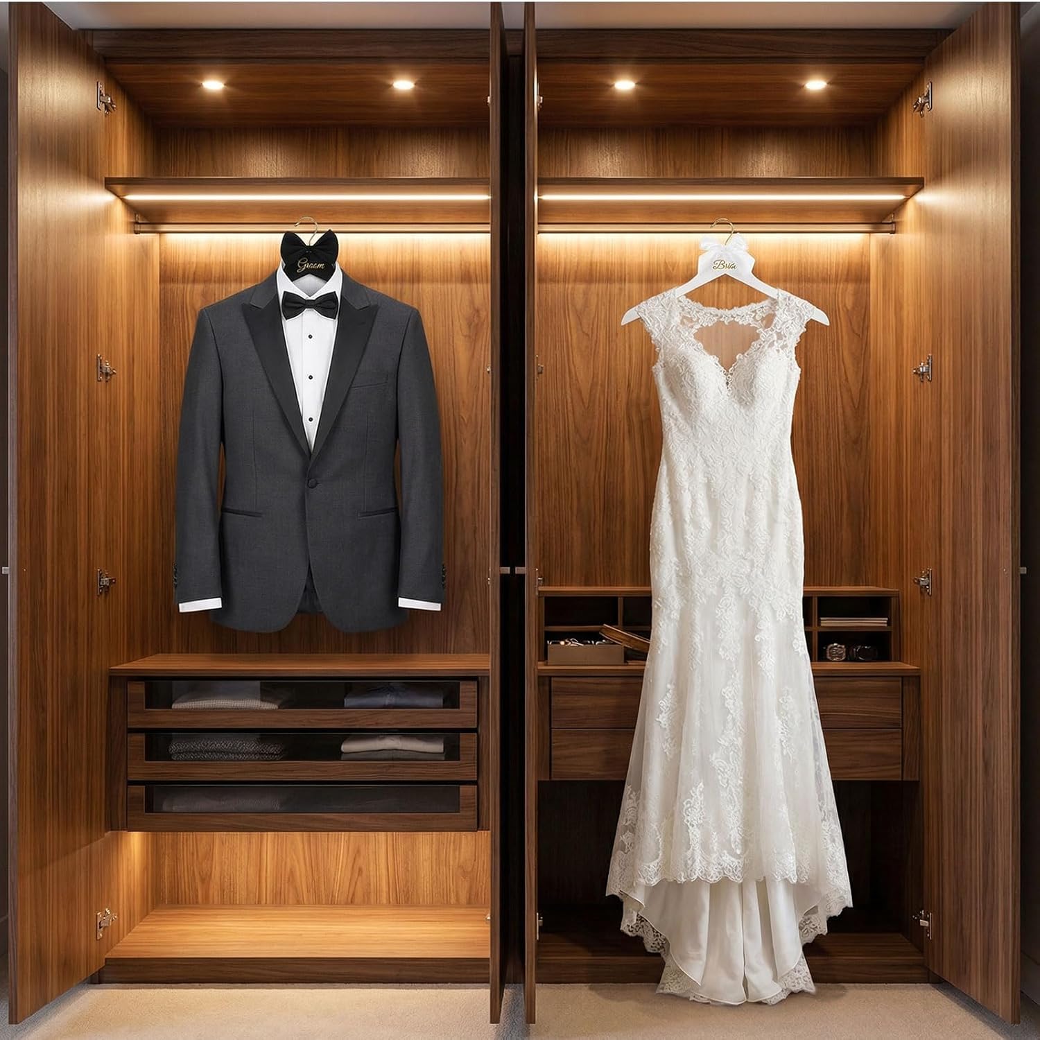 2 Pcs Wooden Bride And Groom H - Suit Supply Wedding Party review and price