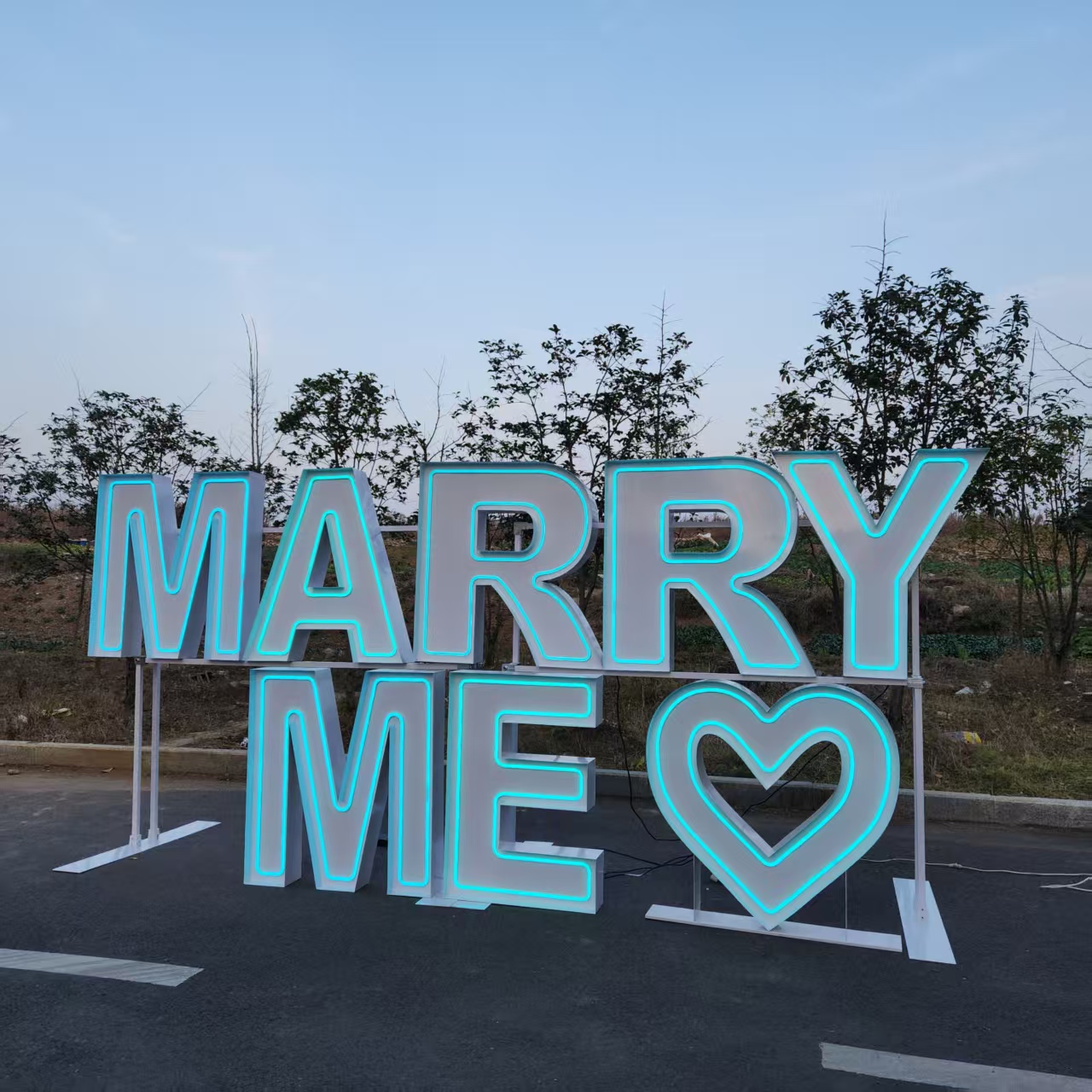 MARRY ME Metal RGB LED Neon Si - Wedding Party Supply Rentals review and price