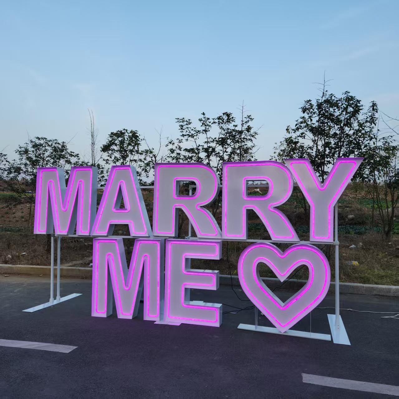 MARRY ME Metal RGB LED Neon Si - Wedding Party Supply Rentals review and price