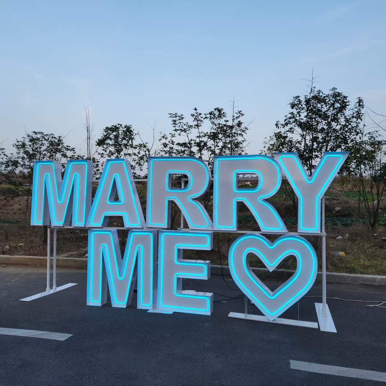 MARRY ME Metal RGB LED Neon Si - Wedding Party Supply Rentals review and price